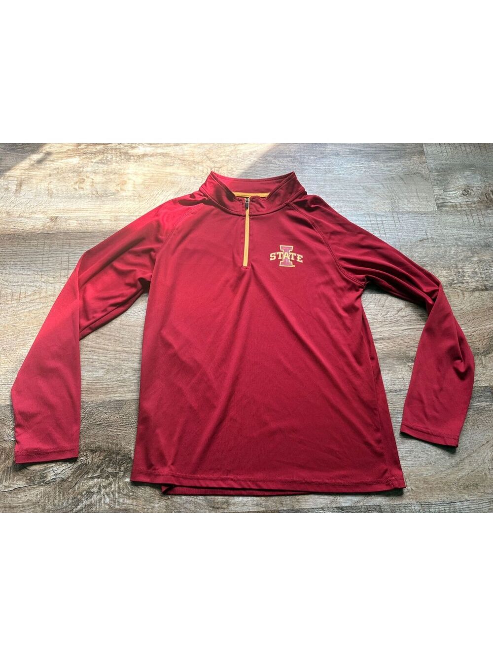 Youth XL Colosseum Iowa State Cyclones Red Long Sleeve Quarter Zip Pullover